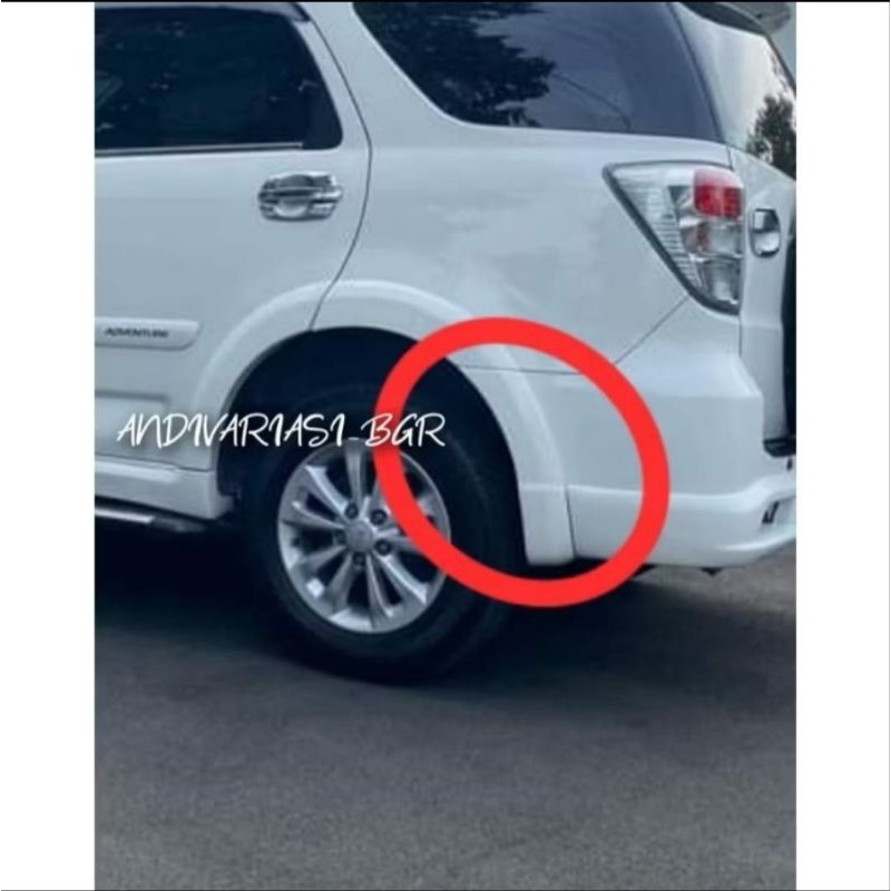 Over Fender Belakang Rush Terios TX Adventure Berkualitas