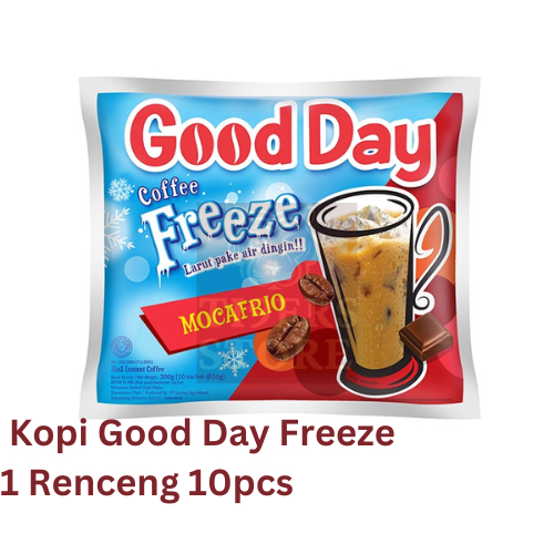 

⭐Ti9ers Store⭐ [GOOD DAY COFFEE FREEZE MOCAFIO 1 RENCENG] GOOD DAY COFFEE FREEZE MOCAFIO 30gr x 10 Pcs - Kopi Mocafrio
