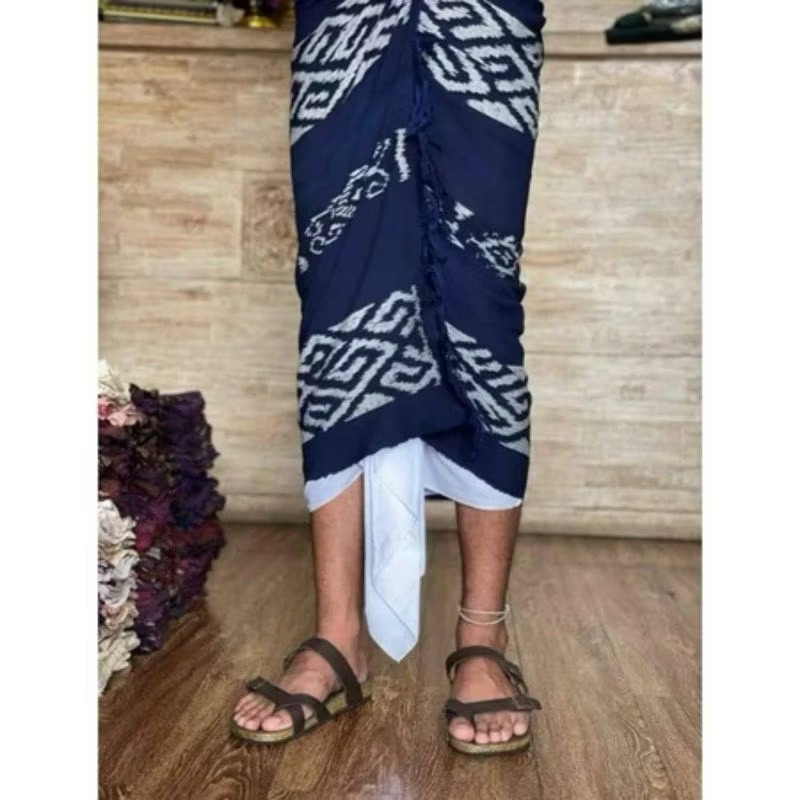 Saput Bali Pria Kain Tenun Blanket Premium - Busana Upacara Adat Bali