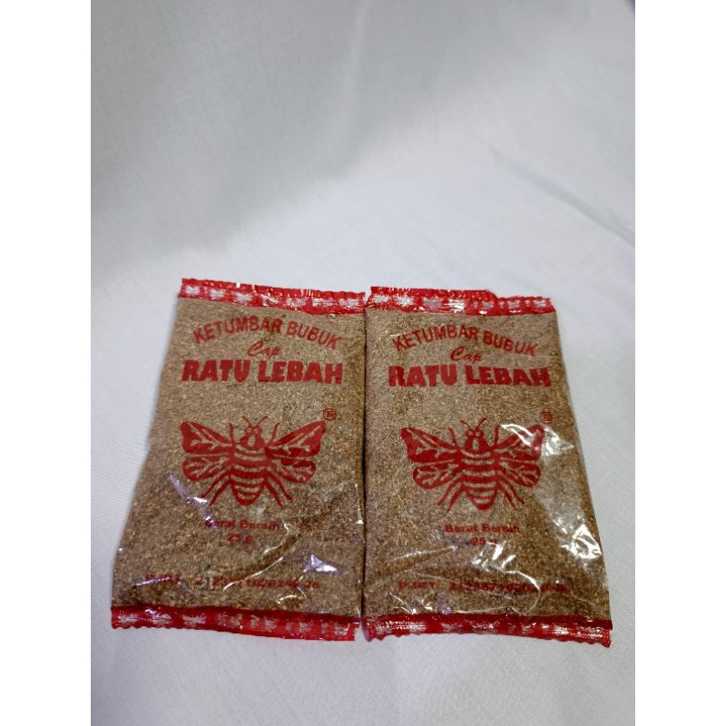 

Ketumbar Bubuk/Murni/Rempah/Kualitas Terbaik sachet25g Cap Ratu lebah