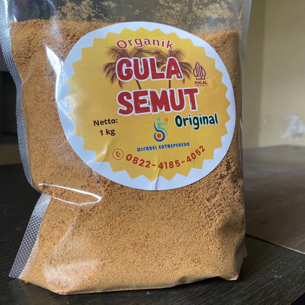 

Gula Semut Kelapa Organik 1 kg Brown Sugar Gula Kelapa Kualitas Ekspor Difabel Entrepeneur