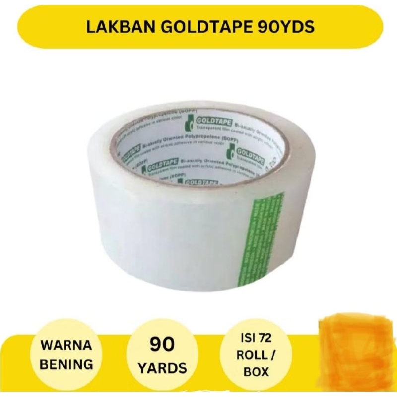 

lakban/ solasi gold tape premium bening
