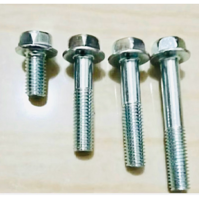 Baut Flange M10×65 putih galvanis