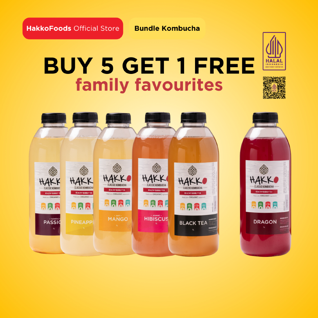 

[BUY 5 GET 1 FREE] Hakko Kombucha 1 L
