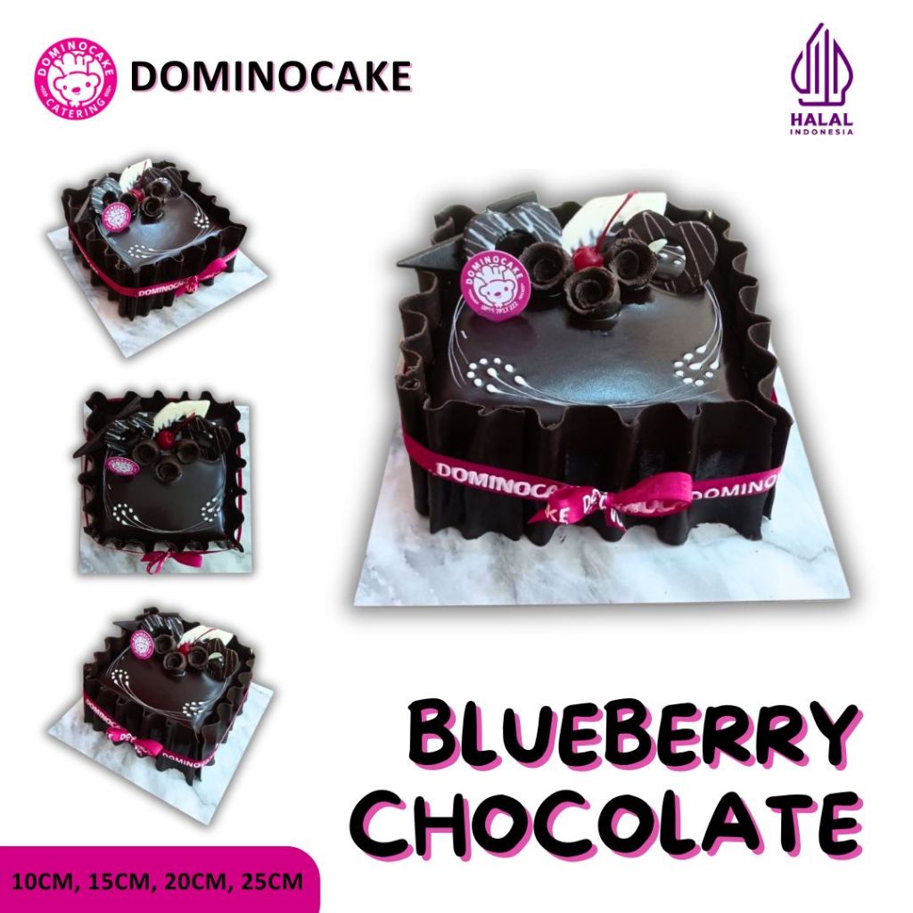 

Dominocake | Blueberry Chocolate Kotak | Kue Ulang Tahun