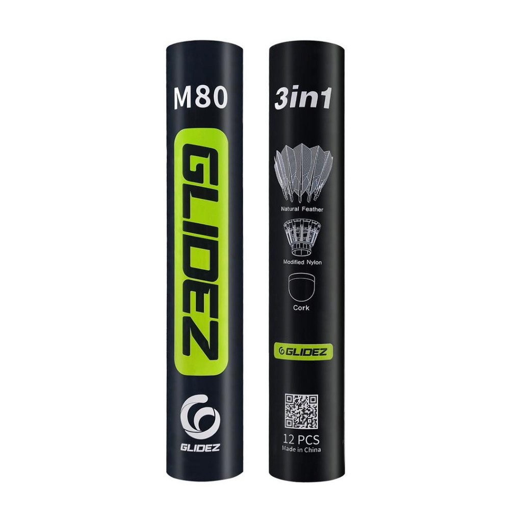 Shuttlecock Badminton Glidez M80 Black 3 in 1