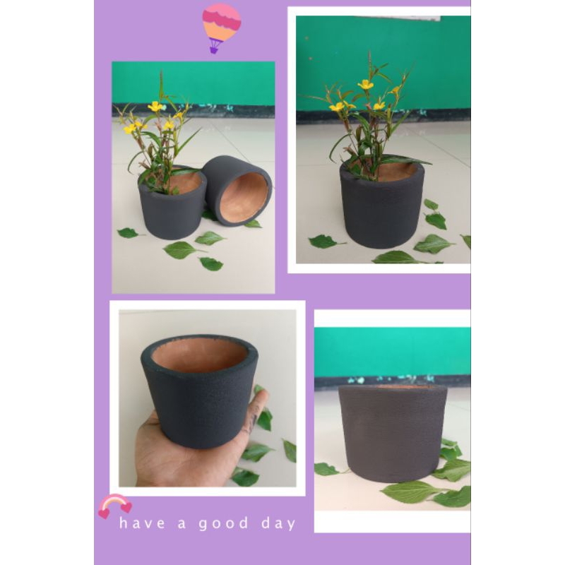 POT TANAH LIAT WARNA HITAM