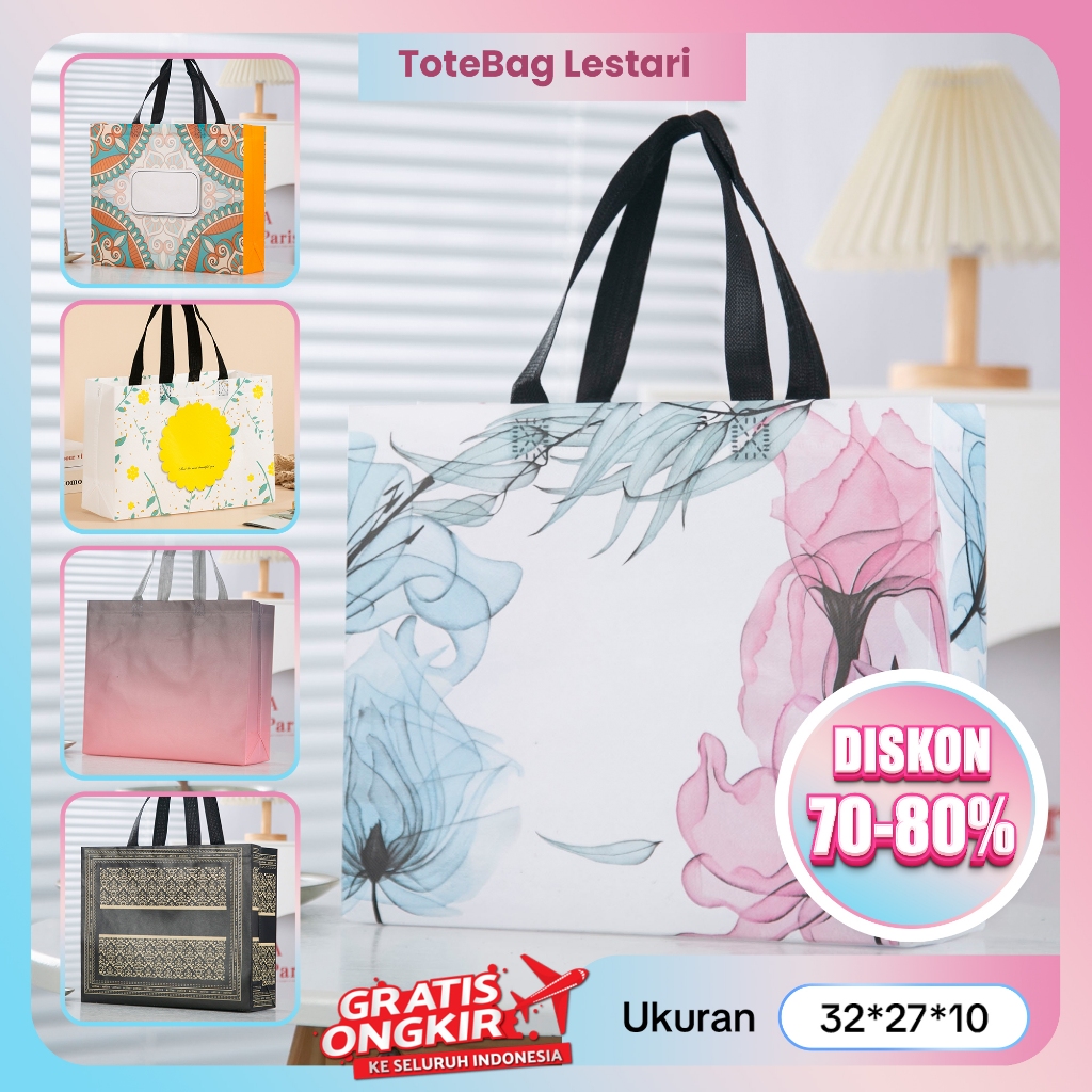 

Ukuran 32*10*27 - Totebag Wanita - Tas Belanja - Tas Spunbond - Tas Jinjing - Totebag - Tas Jinjing Wanita - Tas Hampers - Tas Murah - Tas Souvenir - Tas Lipat - Goodie Bag - Paperbag - Kantong Belanja - Souvenir - Tas kado - Tas Wanita - Spunbond - Tas