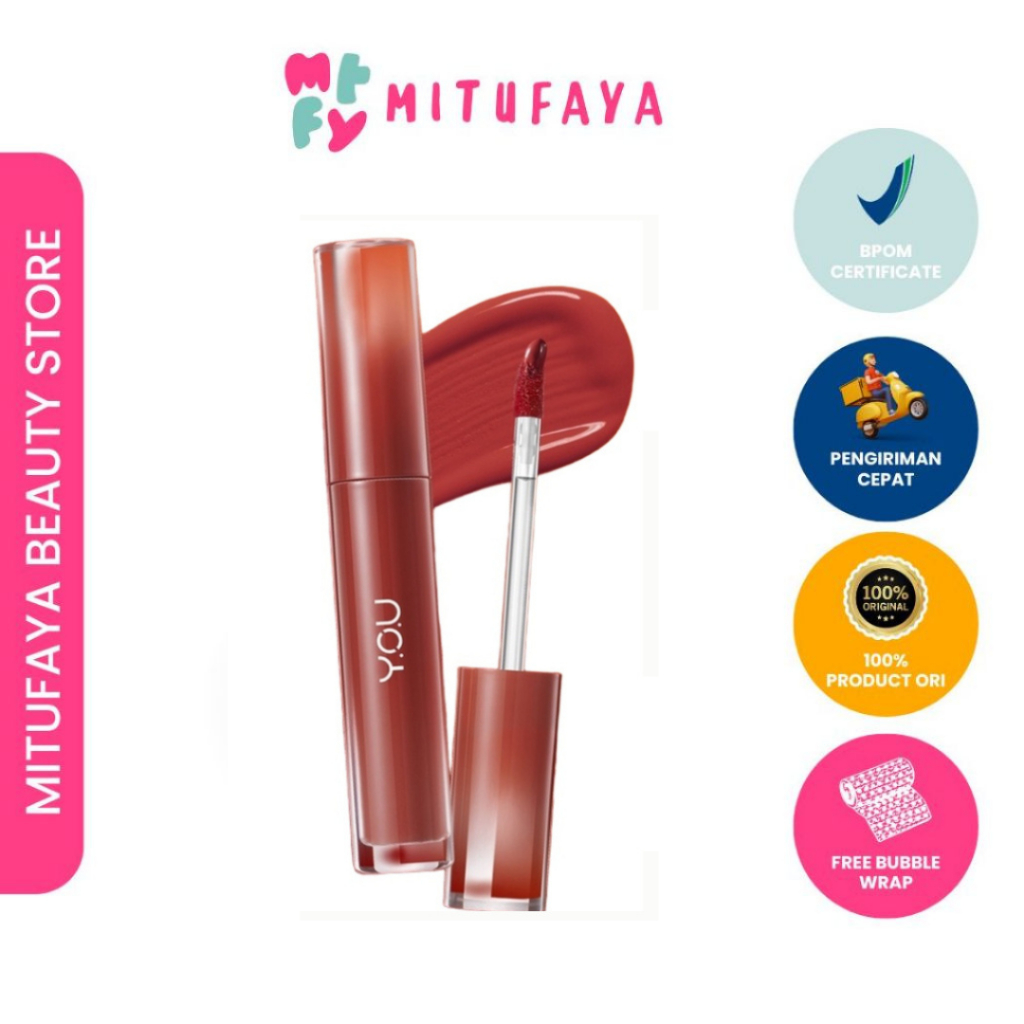 ❀ MITUFAYA ❀  YOU Cloud Touch Juicy Tint Korean Style Liptint Gloss | Melembapkan Bibir Lip Gloss Li