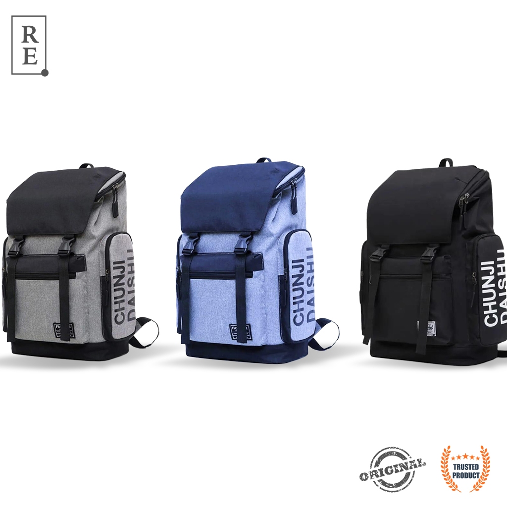 Tas Ransel Kasual Pria - Kanvas Tebal Kompartemen Laptop Kerja/Sekolah