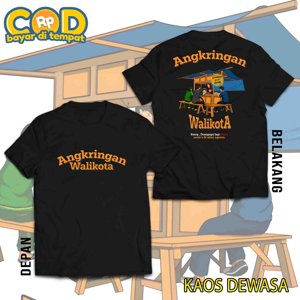 Kaos Distro Angkringan Walikota Terbaru Trendy - Baju Atasan Dewasa Premium Lengan Pendek Bisa Cod