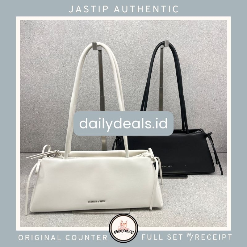 #2-20160193 Bow Trapeze - Jast[p] CK ORIGINAL COUNTER ELONGATED SHOULDER BAG TAS STORE AUTHENTIC ASL