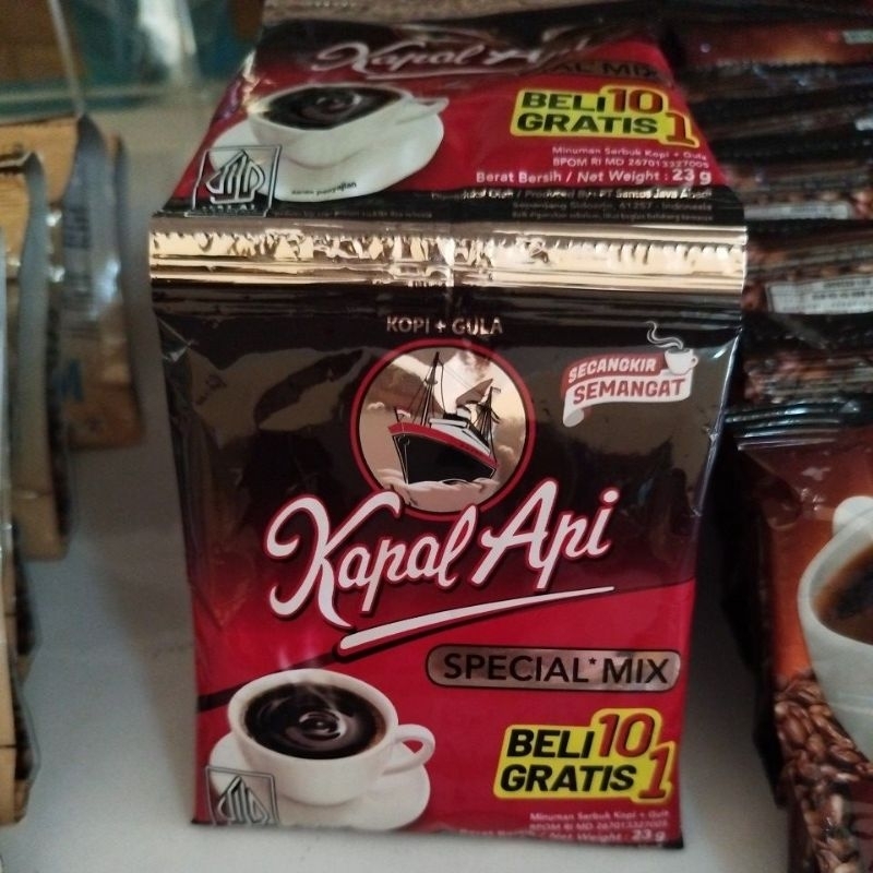 

Kopi Kapal Api Rencengan isi 11 sachet, Kopi Kapal Api Instan isi 11 sachet
