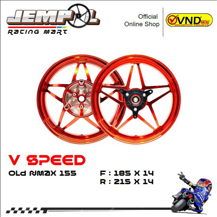 VND Velg Racing V Speed V1 185x14 & 215x14 - Old Nmax 155
