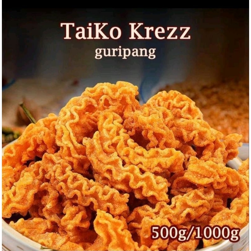 

SNACK VIRAL TAIKO KREZZ GURIPANG KEMASAN 500GR ENAK DAN GURIH
