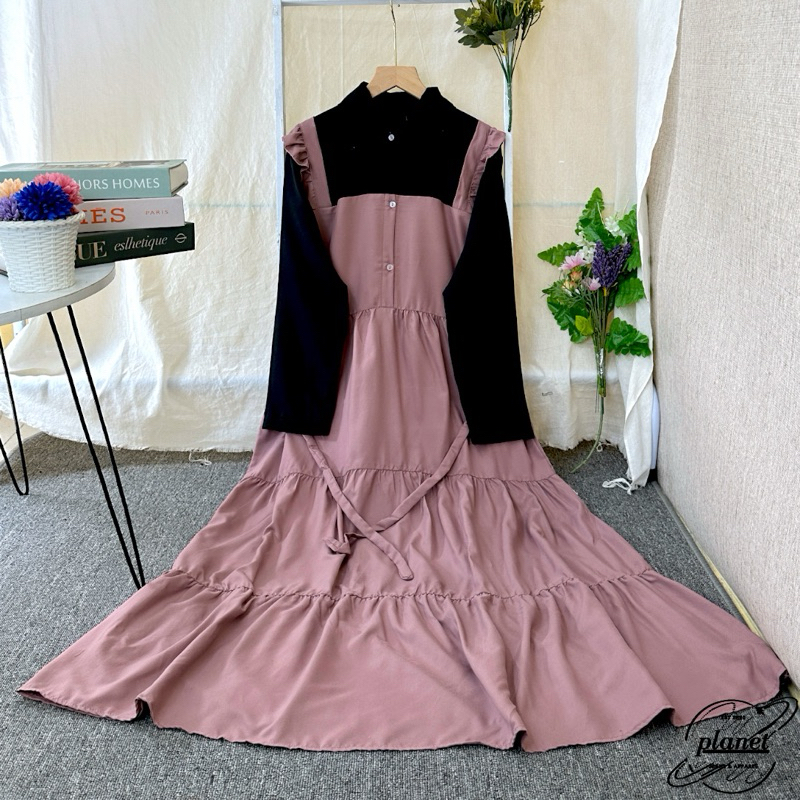 GAMIS TERBARU LD 100 GAMIS POLOS KATUN RENDA DADA GAMIS KANCING GAMIS MUSLIM LEBARAN KOREA KOREAN ST