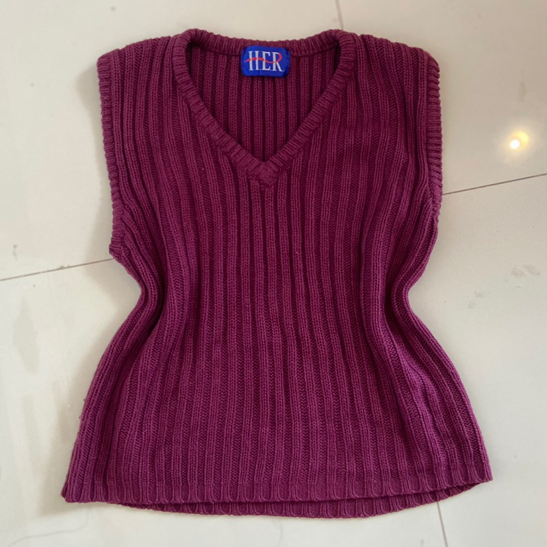 Knitted vest HER coquette fairycore grunge