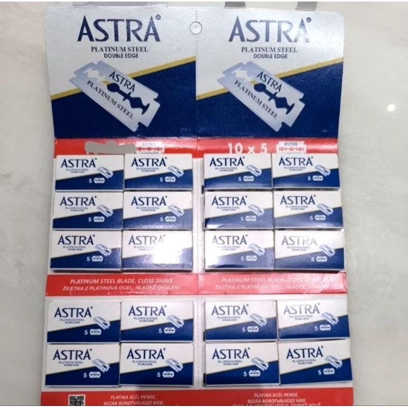 Pisau Silet Astra Platinum Stainless Original/Silet Pisau Cukur Kumis Jenggot Rambut/Isi Ulang Silet