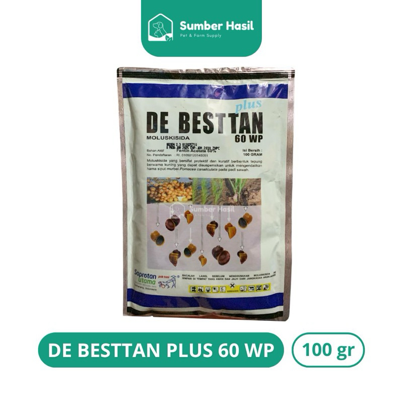 DE BESTTAN PLUS 100GRAM 60WP OBAT KEONG SAWAH DEBESTAN MOLUSKISIDA DE BESTAN ORIGINAL
