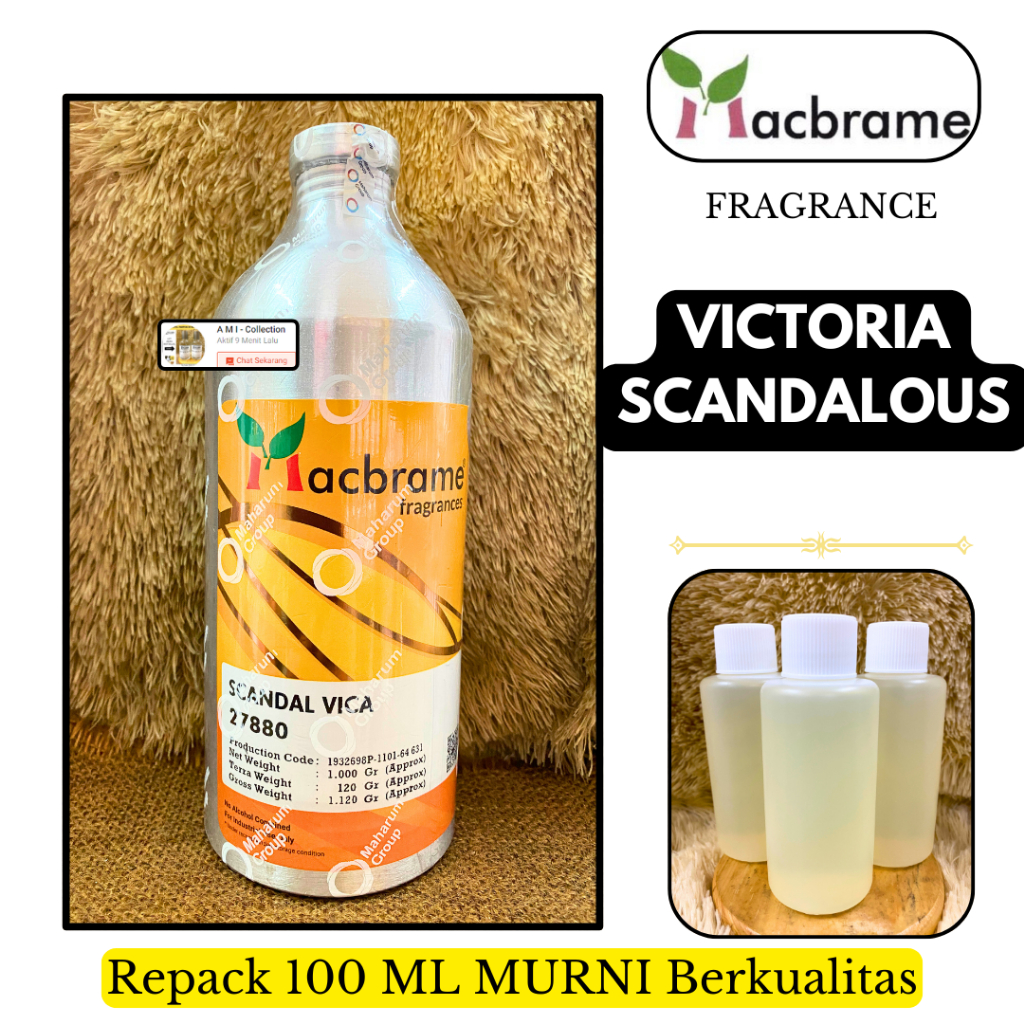 Bibit Parfum VICTORIA SCANDALOUS Repack 100 ML MURNI Macbrame