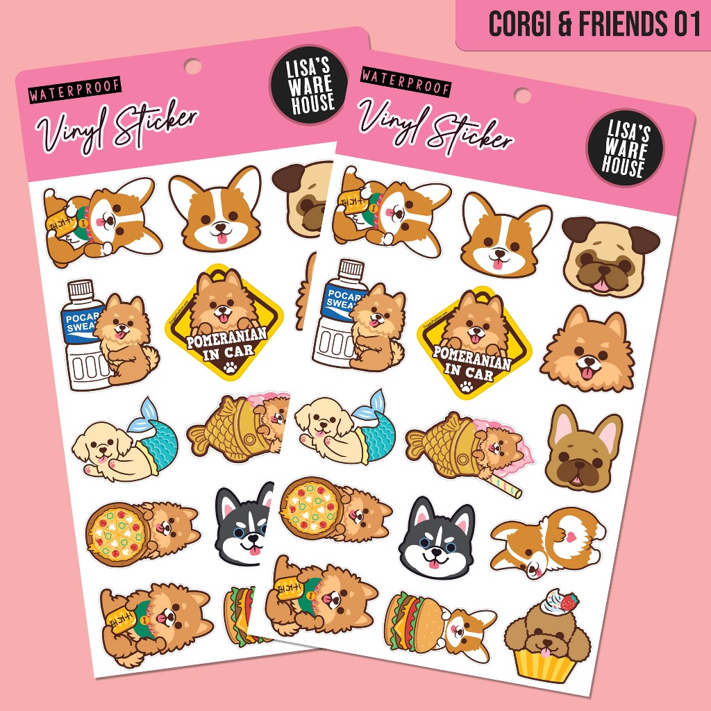 

Sticker Vinyl Corgi & Friends Volume 01