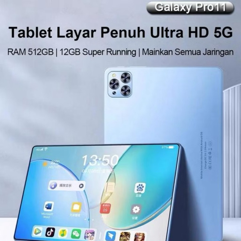 Tablet 5G Galaxy Pro11 Ram 12GB + 512 GB