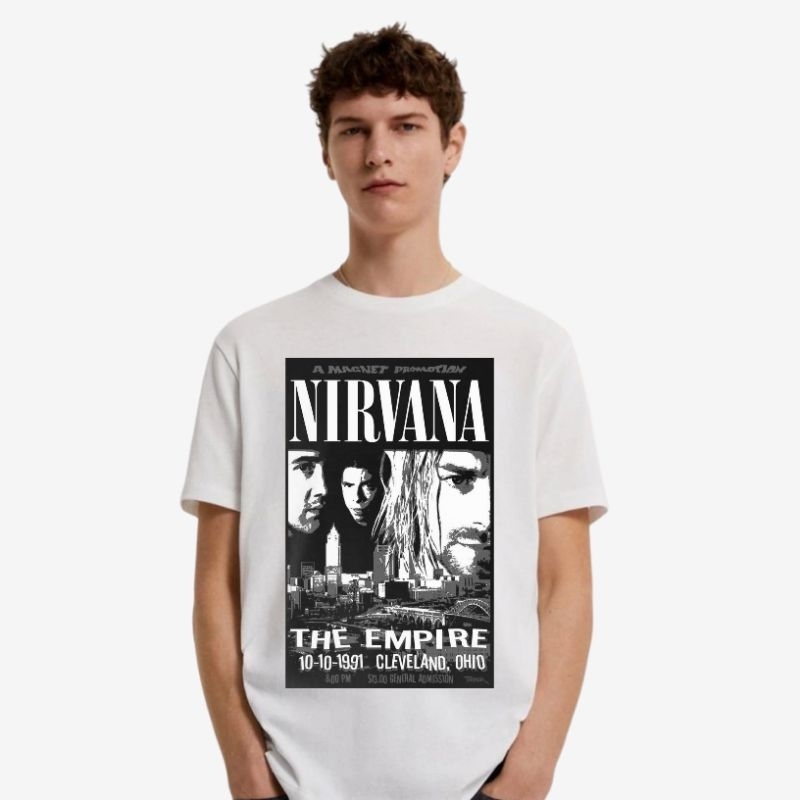 T-Shirt Kaos NIRVANA EMPIRE White | Baju Kaos Atasan Pria Wanita