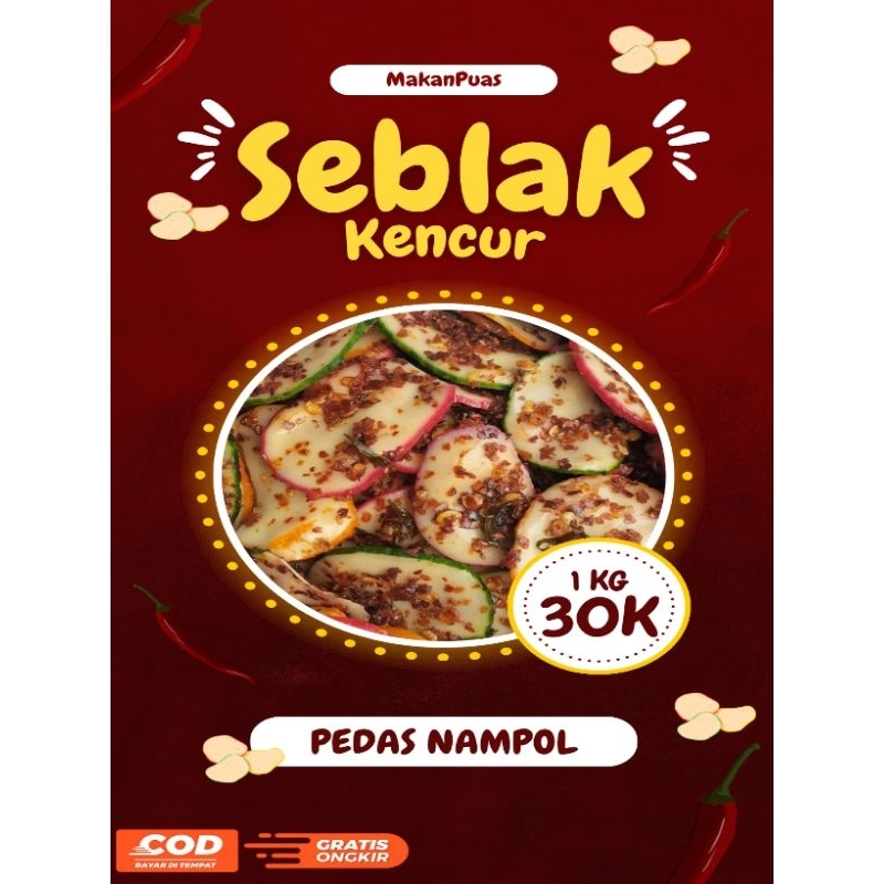 

[COD] 2KG, 1 KG, 500 gr, 250 gr Kerupuk Seblak Kencur