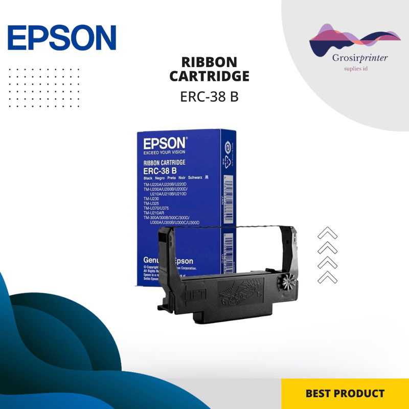 Pita Ribbon Epson ERC 38 Untuk Printer Kasir TM-U220, TM-U200, TM-U300 Series