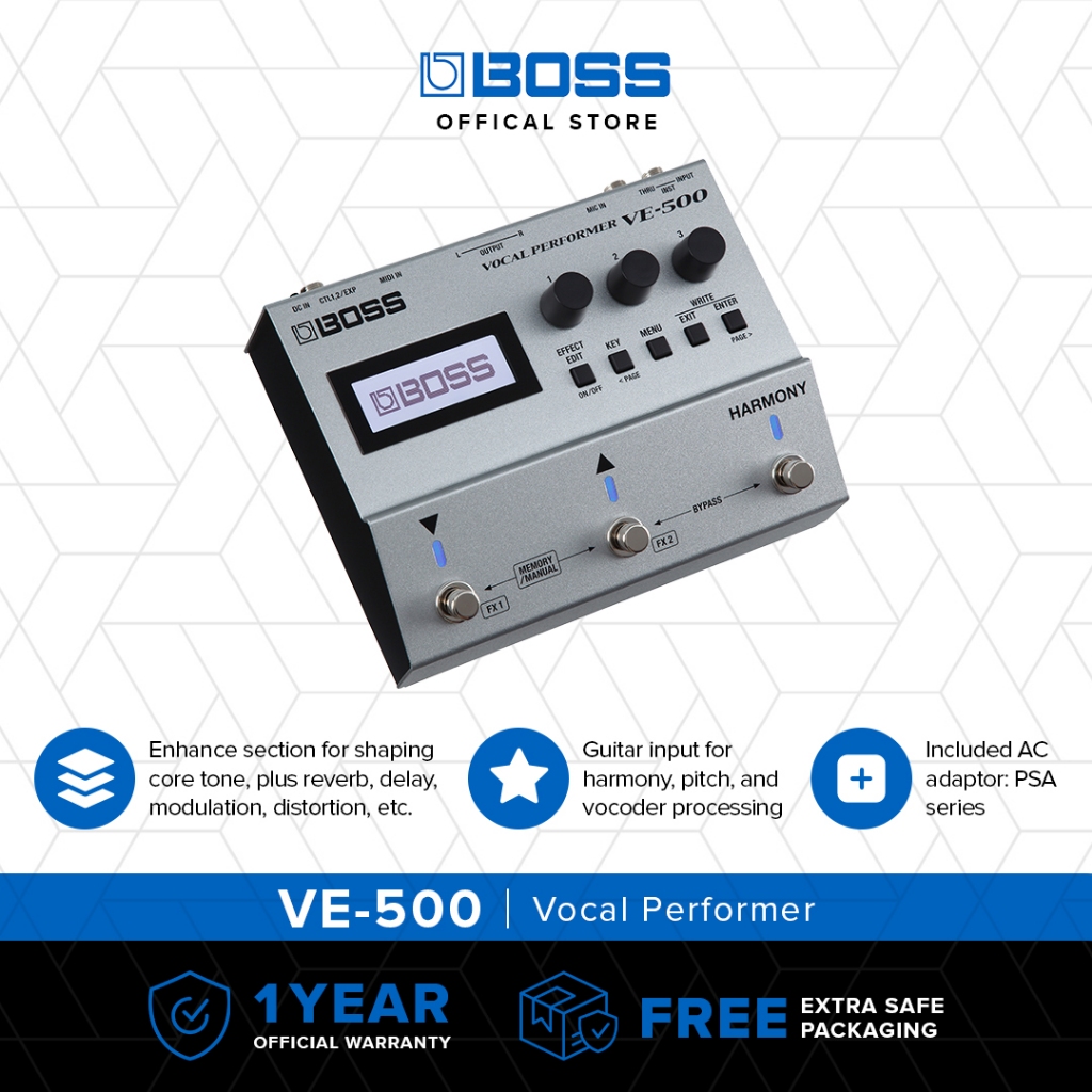BOSS VE-500 Vocal Performer Pedal Efek Vokal
