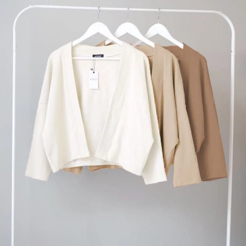 cardigan crop wanita shakila twill / outer wanita cardigan / baju luaran wanita