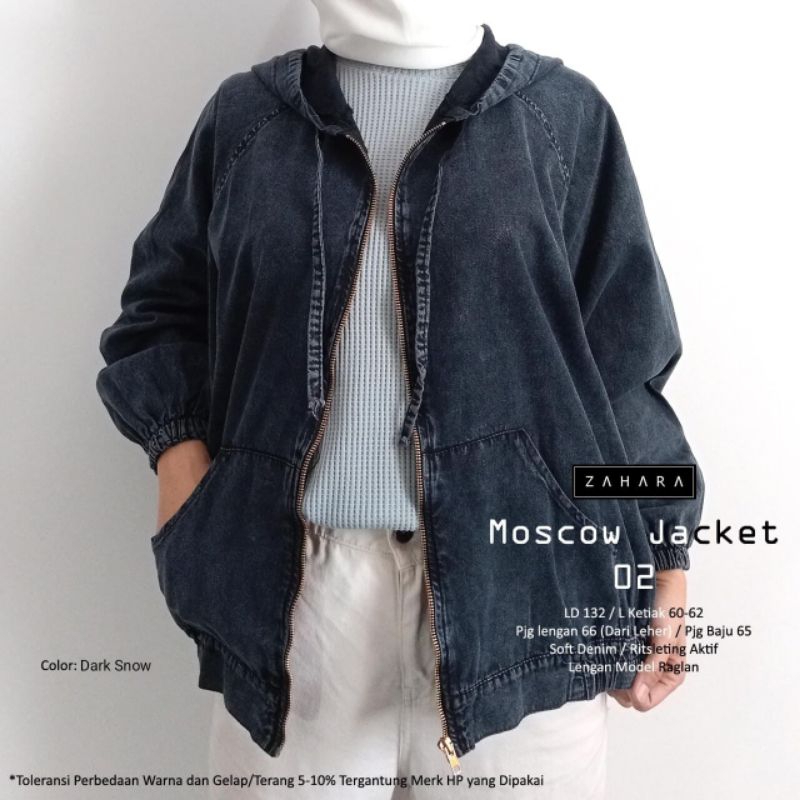 oxford jaket ori zahara / jaket kaos wanita all size import lingkar dada 130