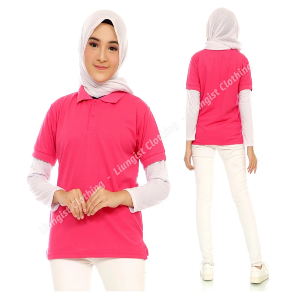 TAN Polo shirt Lacoste Polosan Lengan Pendek / Kaos Kerah Pria dan Wanita Lacoste Santai