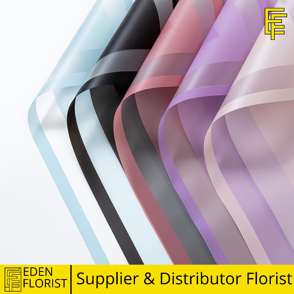 

EdenFlorist Kertas Cellophane Buket Bunga Double Frame Color Flower Wrapping Paper Celophane Ecer COD KB6110