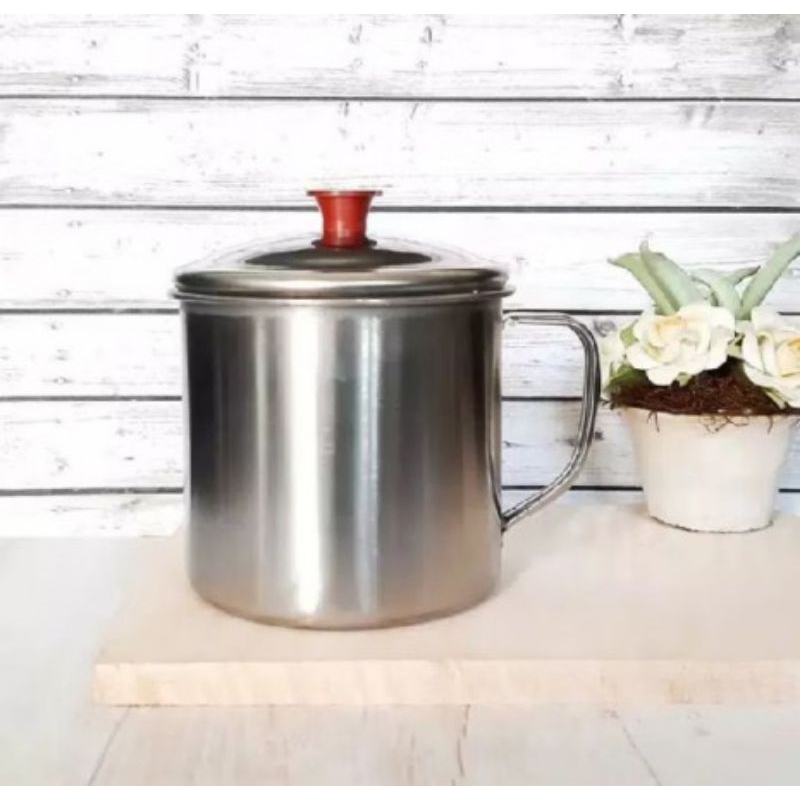 CANGKIR STAINLESS TEBAL/ MUG STAINLESS ANTI KARAT/ GELAS TUTUP STAINLESS/ GELAS STAINLESS MURAH/ CAN