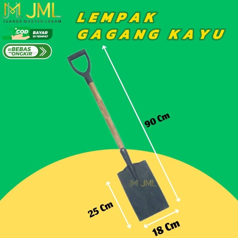 Lempak Lencek Bawak Besi Linggis Dodos Galih Tanah Sekrop Tanah Gagang Kayu Hamertone Murah Berkuali