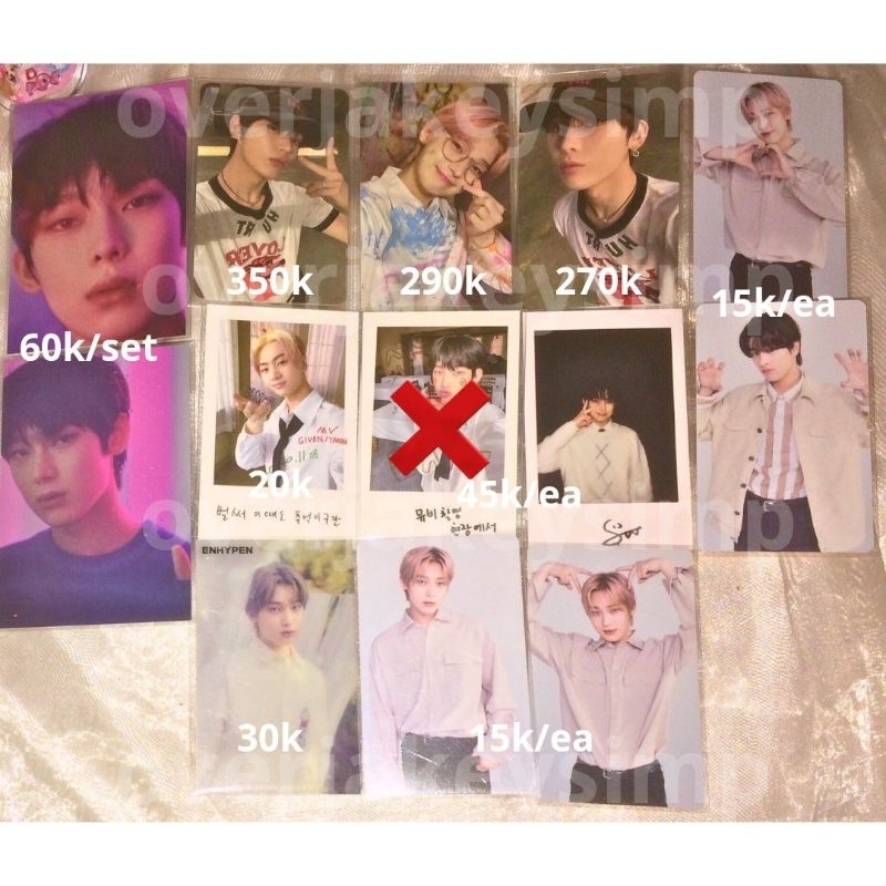 photocard pob gs25 orange blood ob jake macan leopard maung sunoo topi hurt lover yzy r2 soundwave s