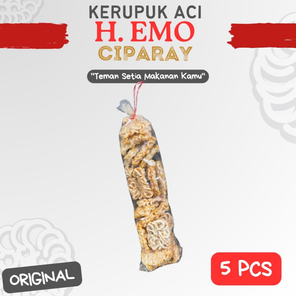 

Kerupuk Aci isi 5 Pcs Pedas Daun Jeruk / Kerupuk Putih Pedas / Kerupuk EMO / Kerupuk Kaleng