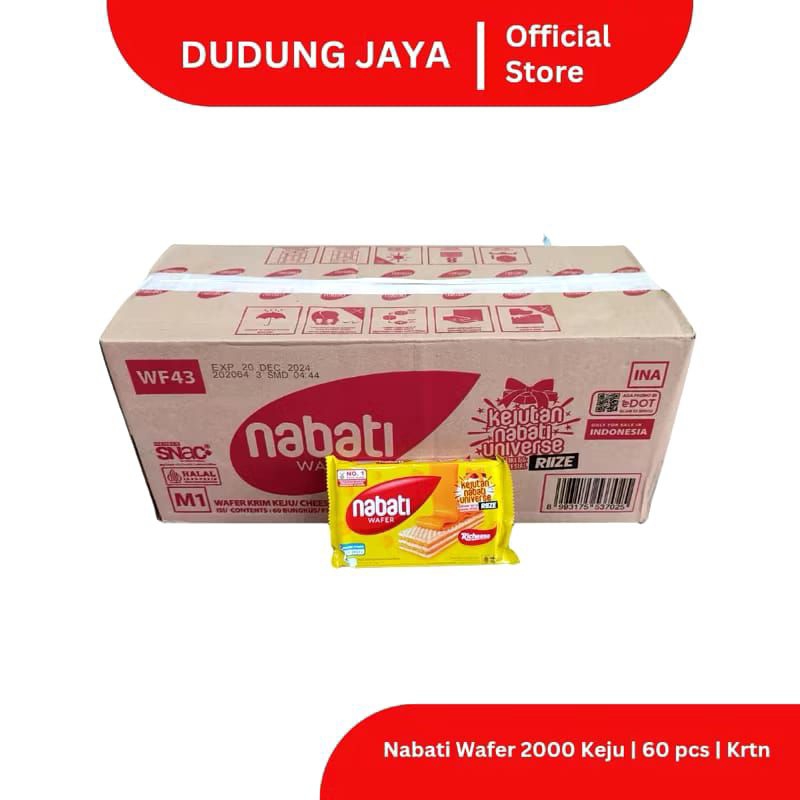 

Nabati Wafer 1 Dus 2000An Isi 60 Pcs/Bungkus