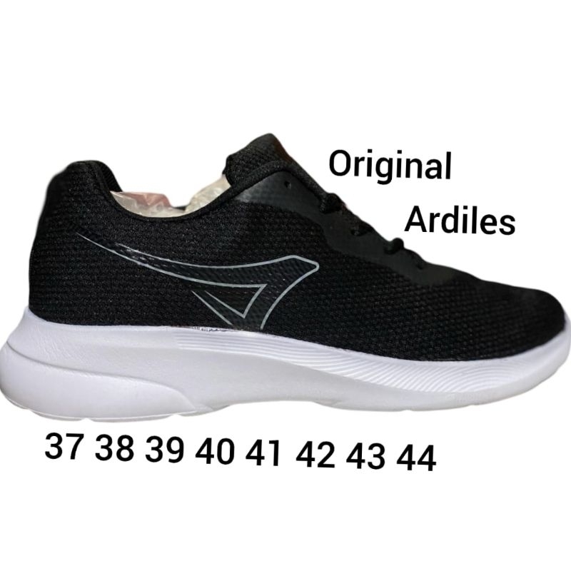 Ardiles original black white All black buat sekolah ukuran 37 38 39 40 41 42 43 44 , sepatu pria ber