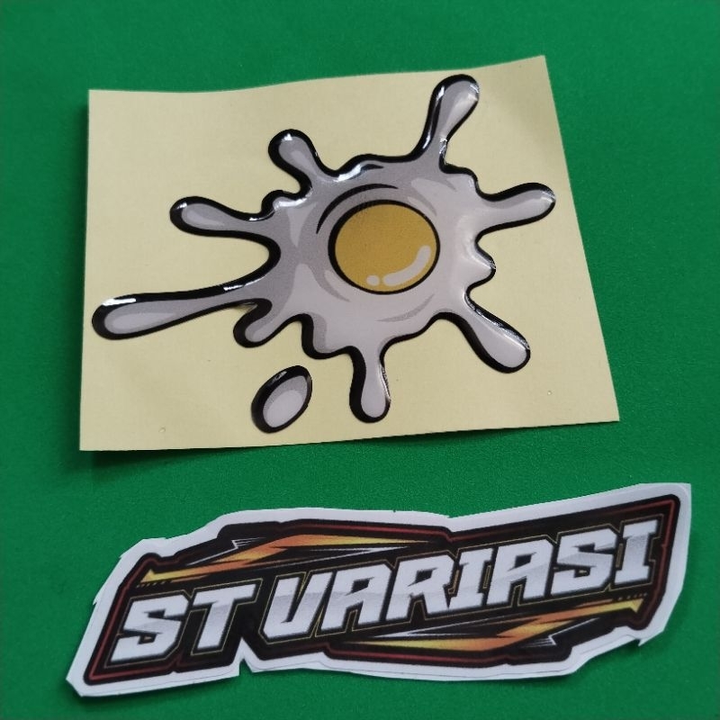 

STIKER BERCAK TELOR CEPLOK TIMBUL LENTUR BERKUALITAS 3D