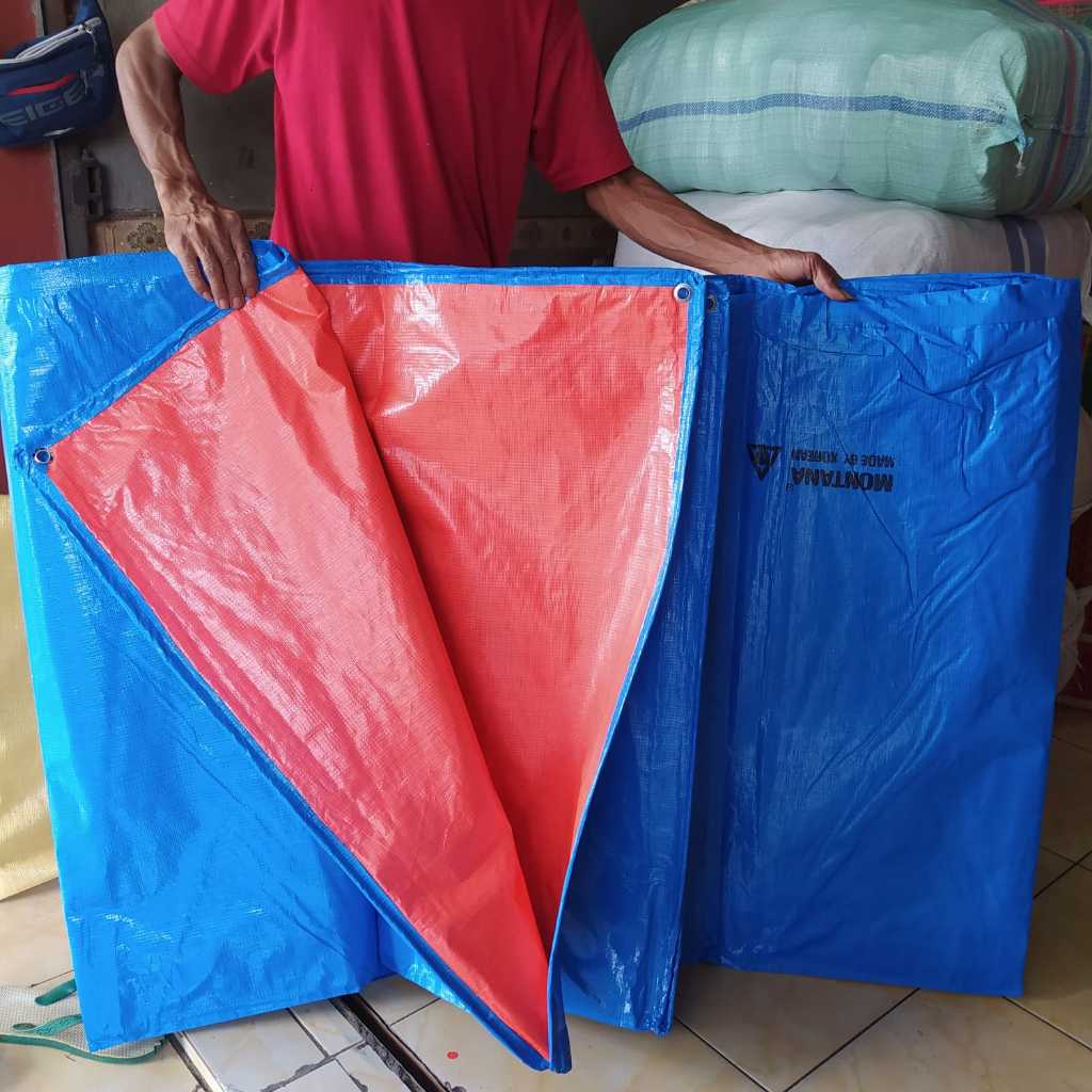 Terpal Biru Tenda Tebal Jumbo Ukuran 3x4 4x5 4x6 Plastik Berkualitas Super Kuat