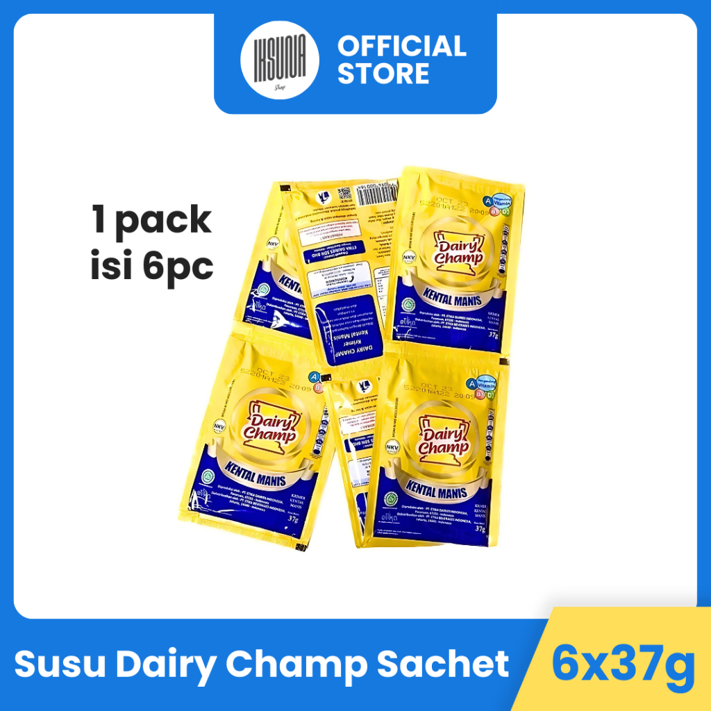 

Dairy Champ Sachet 37gr isi (6pcs) Eceran Susu Krimer Kental Manis SKM