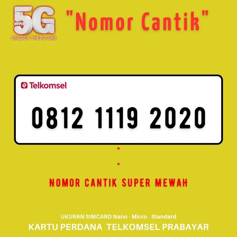 KARTU PERDANA NOMOR CANTIK SIMPATI 4G 5G TELKOMSEL NOCAN SIMPATI NOMER SIMPATI CANTIK KARTU PERDANA 