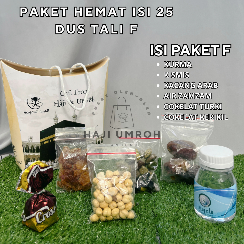 

NOB Paket 25pcs Oleh Oleh Haji dan Umroh Dus Tali Tenteng Air Zamzam