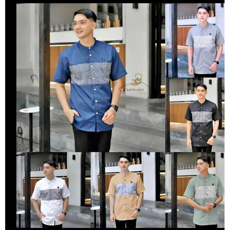 kancing hitam putih baju koko alkautsar adem halus berkelas