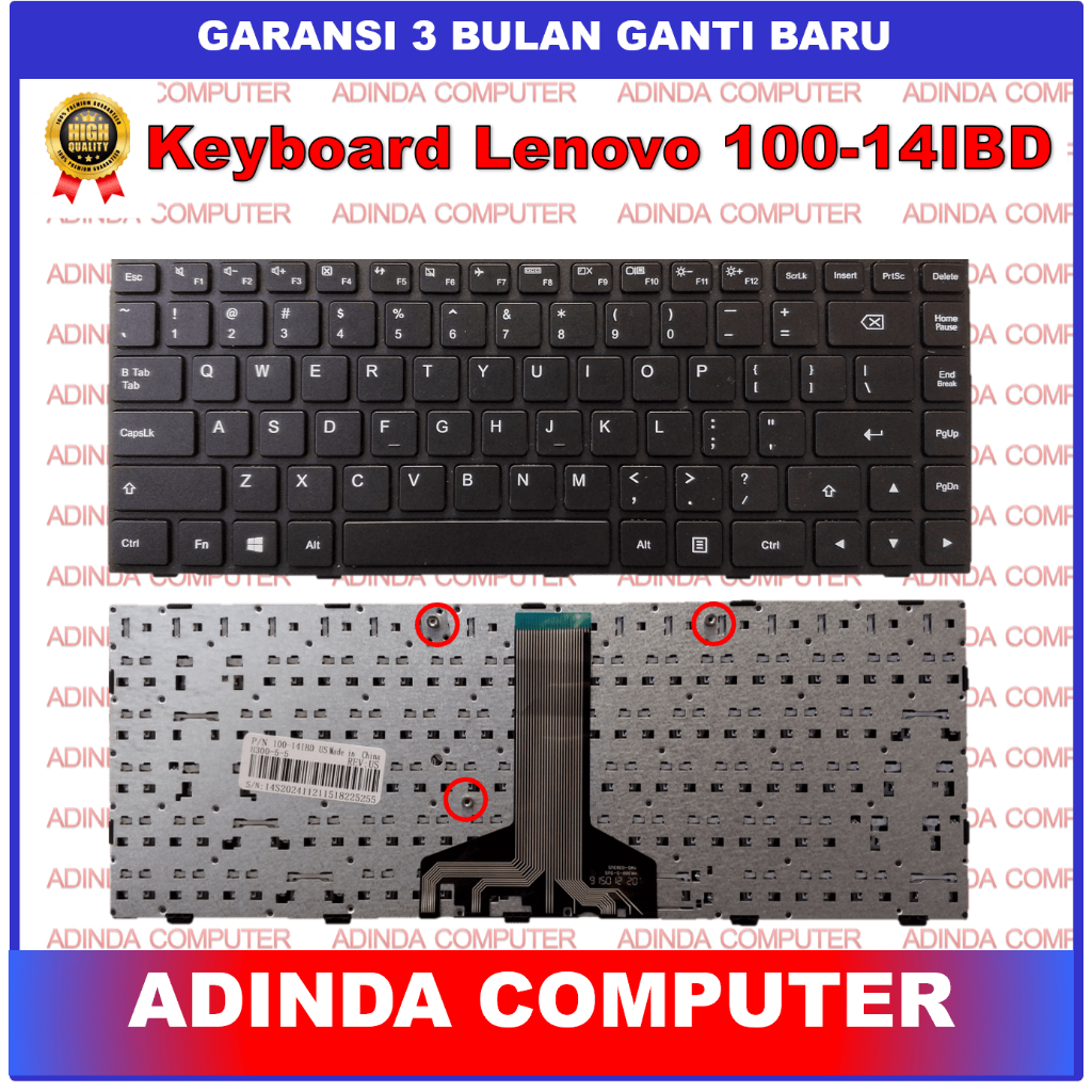 Keyboard Lenovo Ideapad 100 100-14IBD 100-14 ibd 80RK