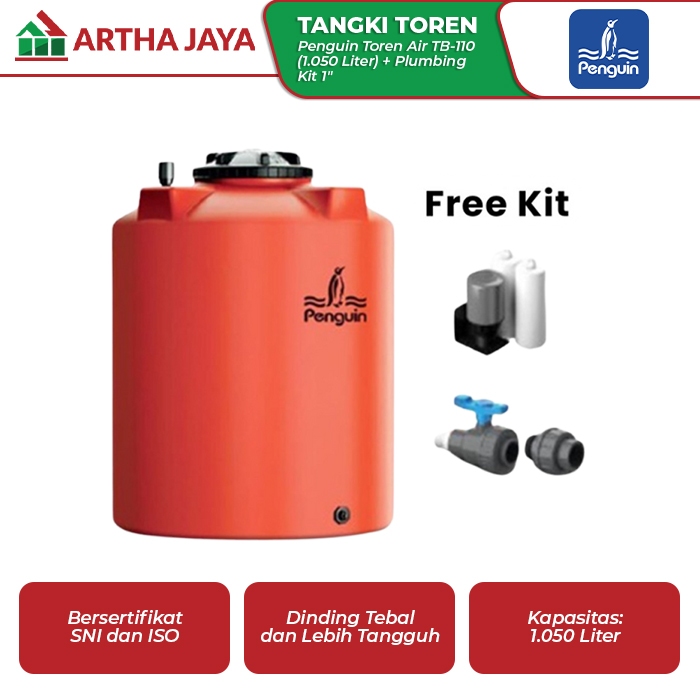 Penguin Toren Air TB-110 (1.050 Liter) + Plumbing Kit 1"
