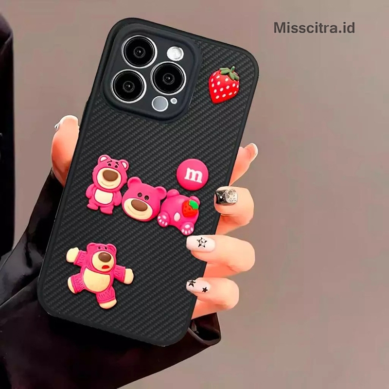 SOFTCASE 3D CUTE BONEKA PINK FOR OPPO A74 A78 A95 RENO 4F 5 5F 6 7 8 10 PRO 11 11F 12 12F 4G 5G GC21