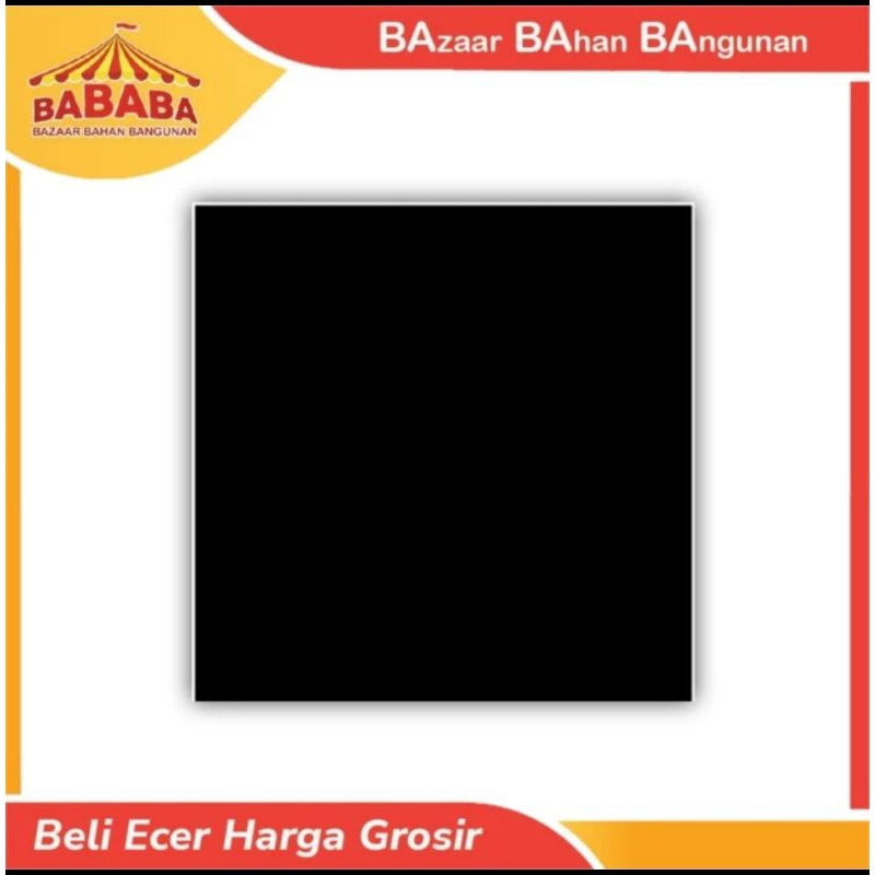 KERAMIK LANTAI GLOSSY HITAM POLOS 50X50 PIANO NERO II